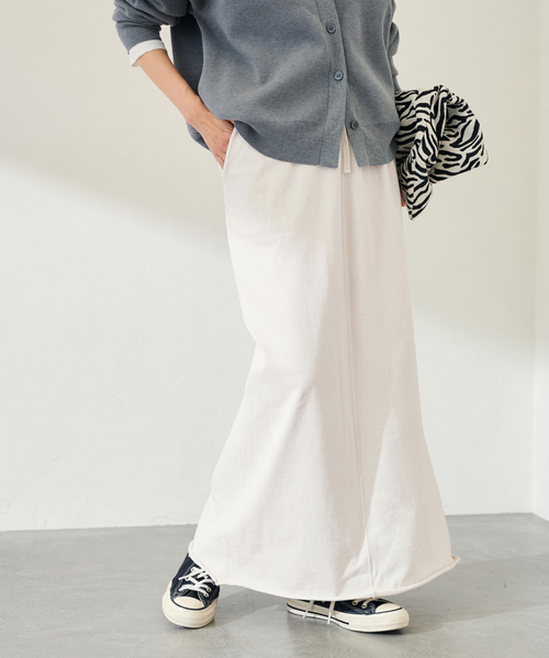 FRAMeWORK（フレームワーク）の「≪追加≫ウェットオゾン加工スカート（スカート・レディース・チャコールグレー/ホワイト系その他/サックスブルー・36/38）」の2枚目の写真