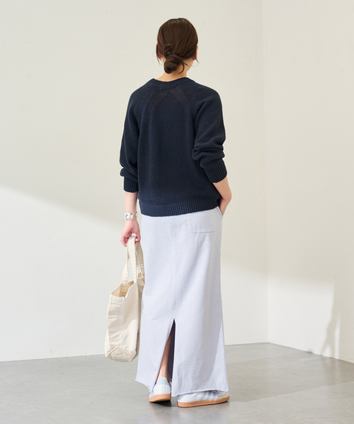 FRAMeWORK（フレームワーク）の「≪追加≫ウェットオゾン加工スカート（スカート・レディース・チャコールグレー/ホワイト系その他/サックスブルー・36/38）」の8枚目の写真