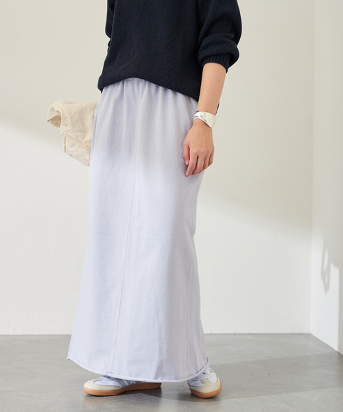 FRAMeWORK（フレームワーク）の「≪追加≫ウェットオゾン加工スカート（スカート・レディース・チャコールグレー/ホワイト系その他/サックスブルー・36/38）」の9枚目の写真