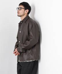 NANO universe（ナノユニバース）の「フェイクレザーリラックスコーチジャケット（ブルゾン）」