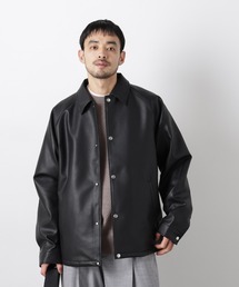 NANO universe | フェイクレザーリラックスコーチジャケット(ブルゾン)