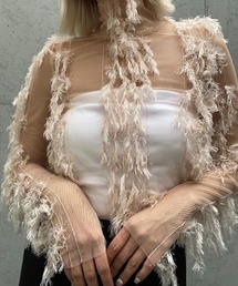 【ENCLOSURE】Feather tulle tops