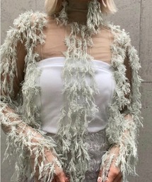 【ENCLOSURE】Feather tulle tops