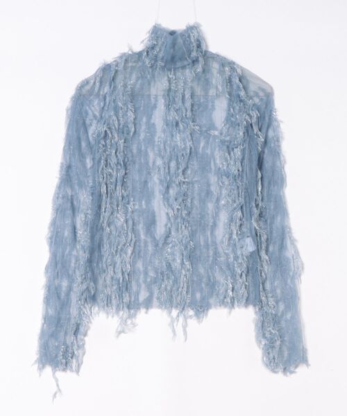 ENCLOSURE（エンクロージャー）の「【ENCLOSURE】Feather tulle tops（その他トップス・レディース・オレンジ/グリーン/ブルー/ブラック・FREE）」の7枚目の写真