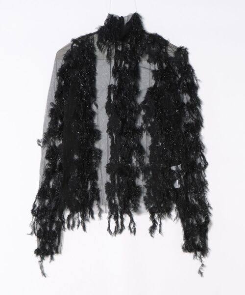 ENCLOSURE（エンクロージャー）の「【ENCLOSURE】Feather tulle tops（その他トップス・レディース・オレンジ/グリーン/ブルー/ブラック・FREE）」の6枚目の写真