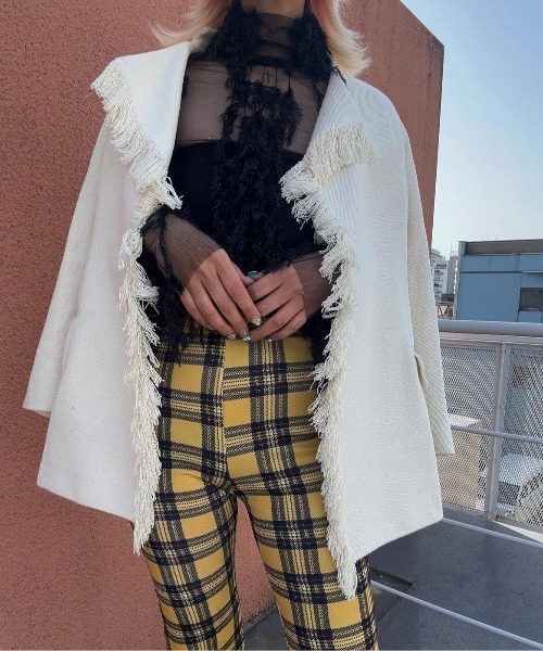 ENCLOSURE（エンクロージャー）の「【ENCLOSURE】Feather tulle tops（その他トップス・レディース・オレンジ/グリーン/ブルー/ブラック・FREE）」の16枚目の写真
