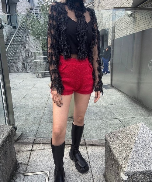 ENCLOSURE（エンクロージャー）の「【ENCLOSURE】Feather tulle tops（その他トップス・レディース・オレンジ/グリーン/ブルー/ブラック・FREE）」の15枚目の写真
