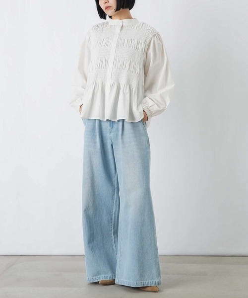 LUCA/LADY LUCK LUCA(ルカ/レディラックルカ)の「LC/LLL シャーリングブラウス(シャツ/ブラウス・レディース・オフホワイト・FREE)」の6枚目の写真