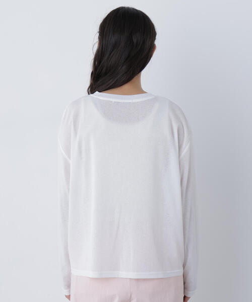 N.（N. Natural Beauty Basic）（エヌエヌナチュラルビューティーベーシック）の「スラブ天竺カットソー長袖（Tシャツ/カットソー・レディース・ピンク/ブルー/オフホワイト・ﾌﾘ-）」の16枚目の写真