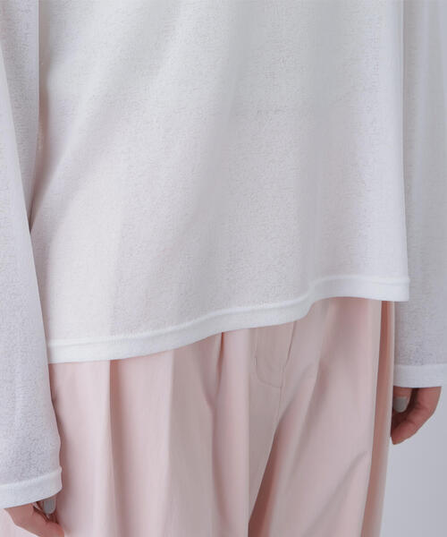 N.（N. Natural Beauty Basic）（エヌエヌナチュラルビューティーベーシック）の「スラブ天竺カットソー長袖（Tシャツ/カットソー・レディース・ピンク/ブルー/オフホワイト・ﾌﾘ-）」の19枚目の写真