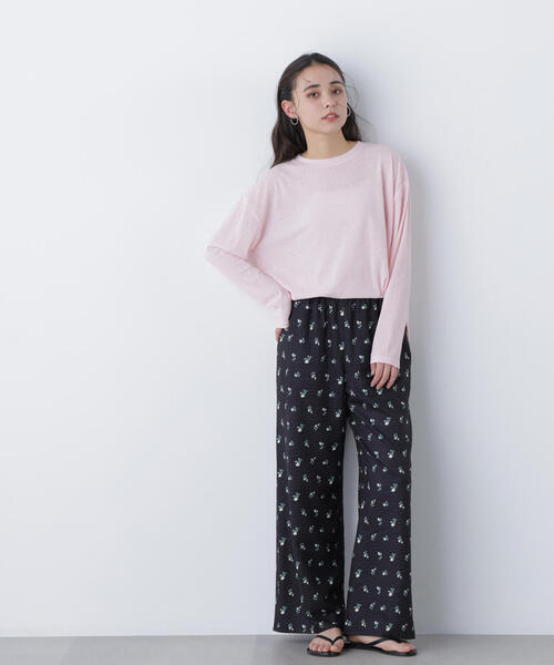 N.（N. Natural Beauty Basic）（エヌエヌナチュラルビューティーベーシック）の「スラブ天竺カットソー長袖（Tシャツ/カットソー・レディース・ピンク/ブルー/オフホワイト・ﾌﾘ-）」の21枚目の写真