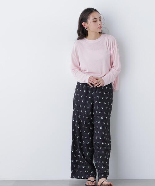 N.(N. Natural Beauty Basic)(エヌエヌナチュラルビューティーベーシック)の「スラブ天竺カットソー長袖(Tシャツ/カットソー・レディース・ピンク/ブルー/オフホワイト・フリ-)」の12枚目の写真