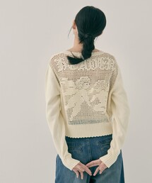 tanakadaisuke（タナカダイスケ）の「【tanakadaisuke/タナカダイスケ】Cupid in HEAVEN crochet knit cardigan/キューピッドインヘブンクロシェニットカーディガン（カーディガン/ボレロ）」