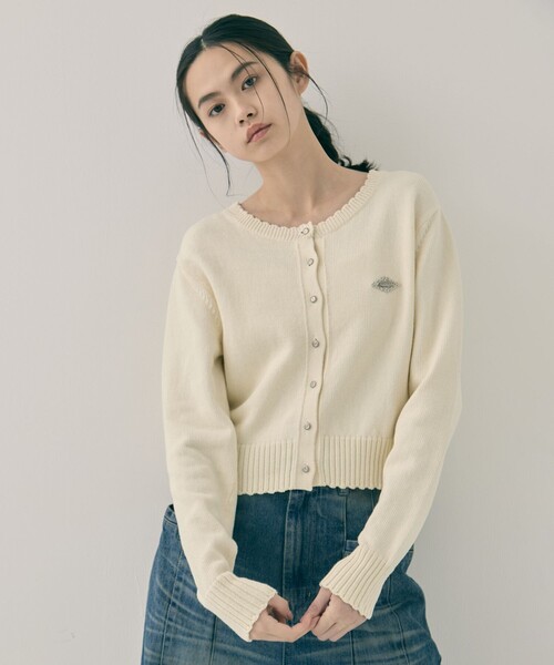 tanakadaisuke（タナカダイスケ）の「【tanakadaisuke/タナカダイスケ】Cupid in HEAVEN crochet knit cardigan/キューピッドインヘブンクロシェニットカーディガン（カーディガン/ボレロ・レディース・ブラック/アイボリー・FREE）」の10枚目の写真