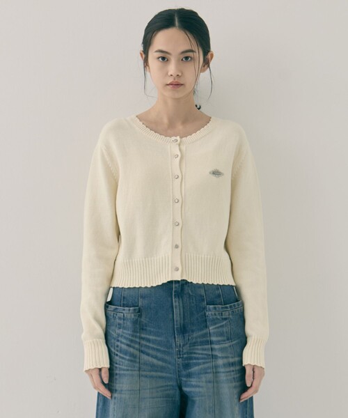 tanakadaisuke（タナカダイスケ）の「【tanakadaisuke/タナカダイスケ】Cupid in HEAVEN crochet knit cardigan/キューピッドインヘブンクロシェニットカーディガン（カーディガン/ボレロ・レディース・ブラック/アイボリー・FREE）」の11枚目の写真