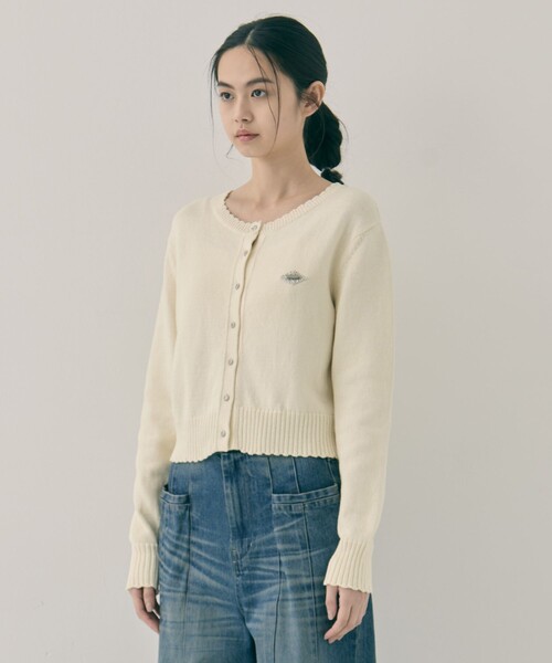 tanakadaisuke（タナカダイスケ）の「【tanakadaisuke/タナカダイスケ】Cupid in HEAVEN crochet knit cardigan/キューピッドインヘブンクロシェニットカーディガン（カーディガン/ボレロ・レディース・ブラック/アイボリー・FREE）」の12枚目の写真