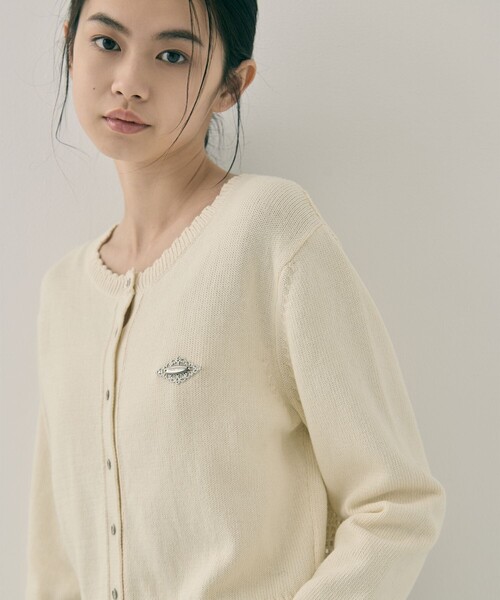 tanakadaisuke（タナカダイスケ）の「【tanakadaisuke/タナカダイスケ】Cupid in HEAVEN crochet knit cardigan/キューピッドインヘブンクロシェニットカーディガン（カーディガン/ボレロ・レディース・ブラック/アイボリー・FREE）」の16枚目の写真