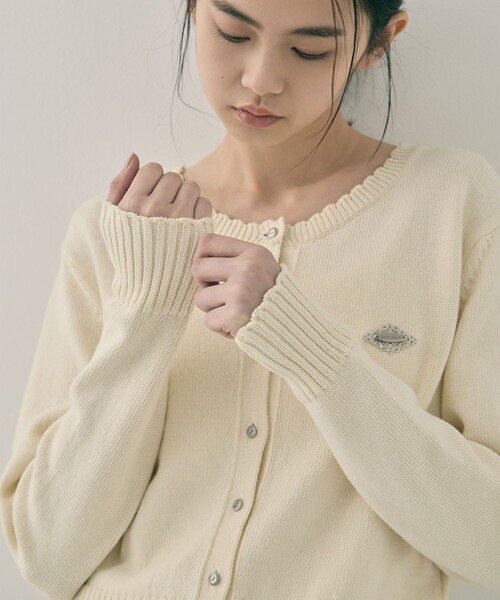 tanakadaisuke（タナカダイスケ）の「【tanakadaisuke/タナカダイスケ】Cupid in HEAVEN crochet knit cardigan/キューピッドインヘブンクロシェニットカーディガン（カーディガン/ボレロ・レディース・ブラック/アイボリー・FREE）」の17枚目の写真