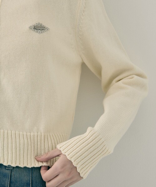 tanakadaisuke（タナカダイスケ）の「【tanakadaisuke/タナカダイスケ】Cupid in HEAVEN crochet knit cardigan/キューピッドインヘブンクロシェニットカーディガン（カーディガン/ボレロ・レディース・ブラック/アイボリー・FREE）」の18枚目の写真