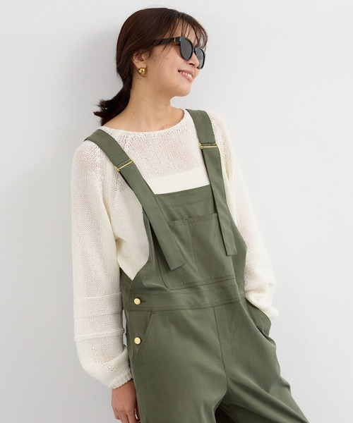 BARNYARDSTORM(バンヤードストーム)の「BARNYARDSTORM / キレイめサロペット【JAPAN FABRIC】(サロペット/オーバーオール・レディース・カーキ/ブラック・M/S)」の16枚目の写真