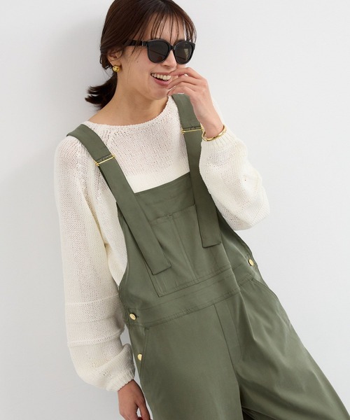 BARNYARDSTORM(バンヤードストーム)の「BARNYARDSTORM / キレイめサロペット【JAPAN FABRIC】(サロペット/オーバーオール・レディース・カーキ/ブラック・M/S)」の19枚目の写真