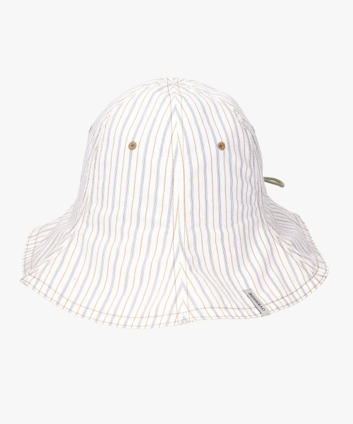 OVERRIDE（オーバーライド）の「OVERRIDE  STRIPES LT TULIP SGP / オーバーライド（ハット・レディース・ダークグレー/ベージュ/ブルー・57~59cm）」の8枚目の写真