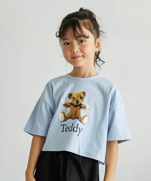 undeny.（アンディニ－）の「アンディニー Teddy ショート Tシャツ（Tシャツ/カットソー・キッズ・サックスブルー/チャコールグレー/ホワイト・XL/L/M）」の3枚目の写真