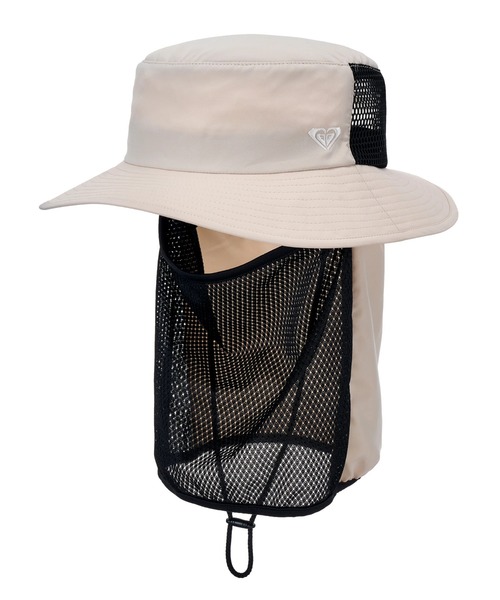 ROXY(ロキシー)の「ROXY ウィメンズ WR UV WATER FACE MASK HAT サーフハット 【2026年春夏モデル】/ロキシー撥水UVCUT帽子(ハット・レディース・ブラック/ベージュ/グリーン・FREE)」の1枚目の写真