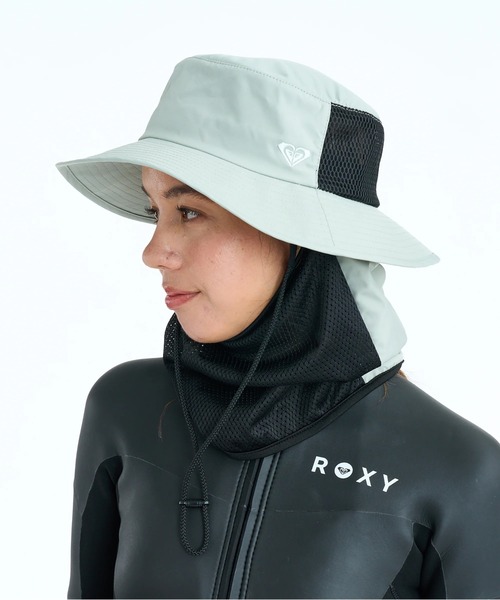 ROXY(ロキシー)の「ROXY ウィメンズ WR UV WATER FACE MASK HAT サーフハット 【2026年春夏モデル】/ロキシー撥水UVCUT帽子(ハット・レディース・ブラック/ベージュ/グリーン・FREE)」の10枚目の写真