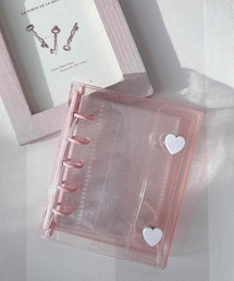 VIBGYOR（ヴィブジョー）の「lulunoix/ハートボタン シール帳 バインダーM5(レフィル10枚付き) N15471（手帳/メモ帳）」