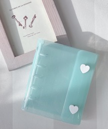 VIBGYOR（ヴィブジョー）の「lulunoix/ハートボタン シール帳 バインダーM5(レフィル10枚付き) N15471（手帳/メモ帳）」