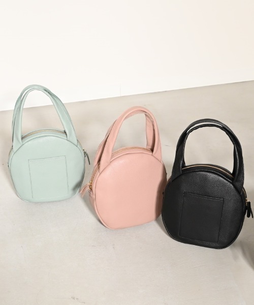 CLEDRAN(クレドラン)の「【イタリーレザー】CL3979 SOU CIRCLE BAG(トートバッグ・レディース・ミント/スモークピンク/グレイッシュベージュ/ブラック・FREE)」の1枚目の写真