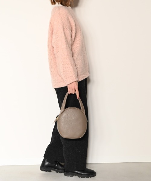 CLEDRAN(クレドラン)の「【イタリーレザー】CL3979 SOU CIRCLE BAG(トートバッグ・レディース・ミント/スモークピンク/グレイッシュベージュ/ブラック・FREE)」の14枚目の写真
