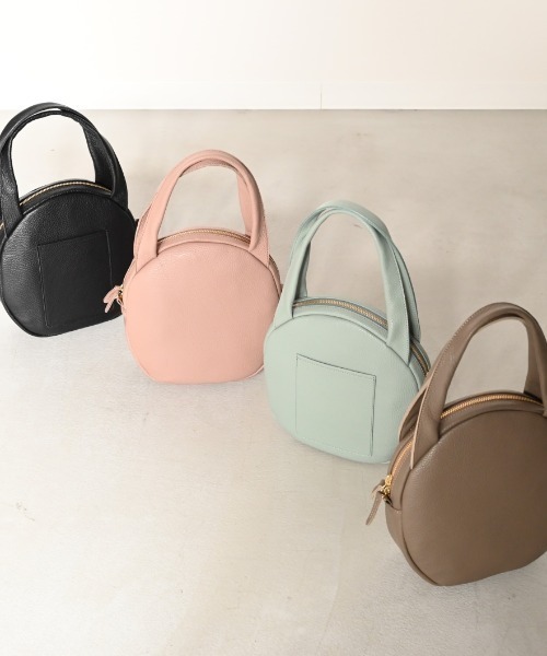 CLEDRAN(クレドラン)の「【イタリーレザー】CL3979 SOU CIRCLE BAG(トートバッグ・レディース・ミント/スモークピンク/グレイッシュベージュ/ブラック・FREE)」の15枚目の写真