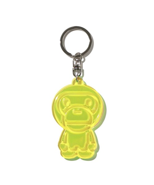 A BATHING APE(アベイシングエイプ)の「BABY MILO REFLECTIVE KEYCHAIN(キーホルダー・メンズ・ブルー/ピンク/ホワイト/イエロー・FREE)」の4枚目の写真
