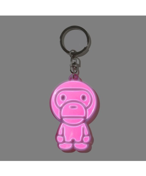A BATHING APE(アベイシングエイプ)の「BABY MILO REFLECTIVE KEYCHAIN(キーホルダー・メンズ・ブルー/ピンク/ホワイト/イエロー・FREE)」の8枚目の写真