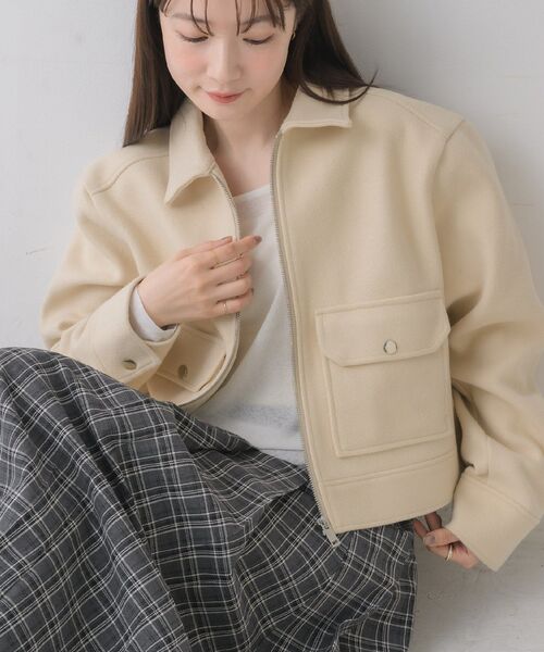 RETRO GIRL(レトロガール)の「FウールショートJK(その他アウター・レディース・ライトグレー/ブラウン/ナチュラル・FREE)」の3枚目の写真