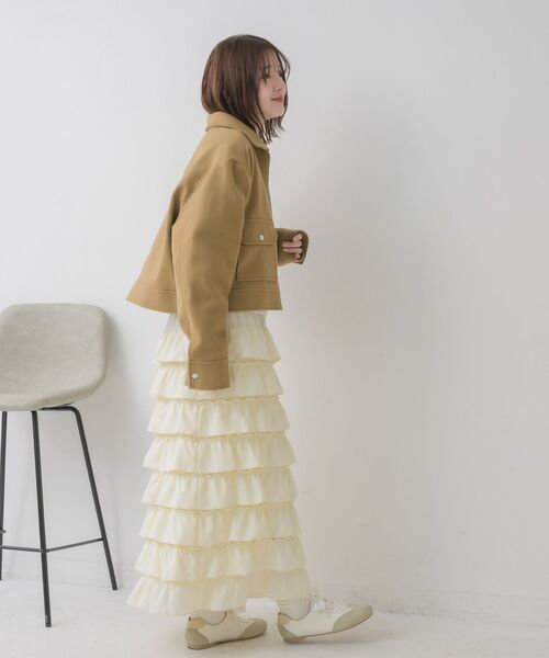 RETRO GIRL(レトロガール)の「FウールショートJK(その他アウター・レディース・ライトグレー/ブラウン/ナチュラル・FREE)」の8枚目の写真