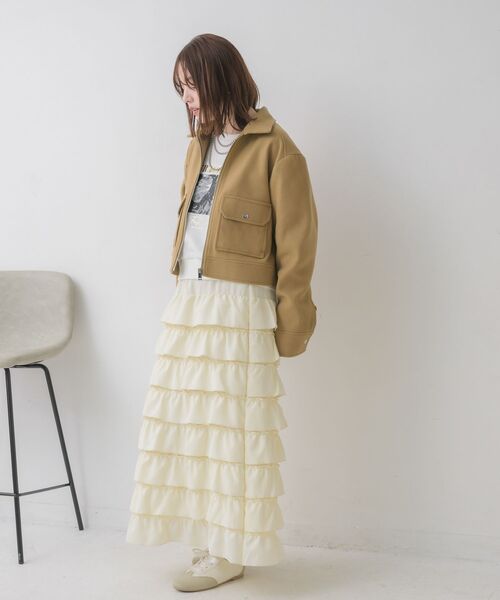 RETRO GIRL(レトロガール)の「FウールショートJK(その他アウター・レディース・ライトグレー/ブラウン/ナチュラル・FREE)」の10枚目の写真