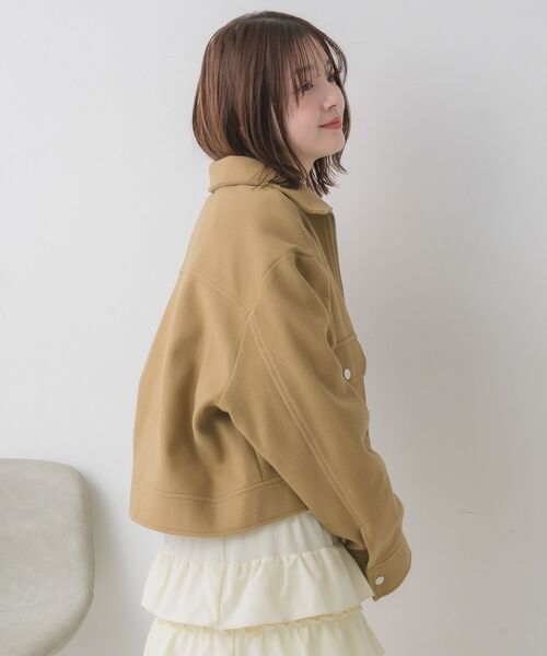 RETRO GIRL(レトロガール)の「FウールショートJK(その他アウター・レディース・ライトグレー/ブラウン/ナチュラル・FREE)」の13枚目の写真