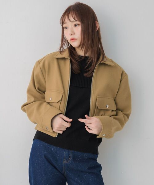 RETRO GIRL(レトロガール)の「FウールショートJK(その他アウター・レディース・ライトグレー/ブラウン/ナチュラル・FREE)」の18枚目の写真