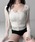 me+em select�i�~�[���Z���N�g�j�́u�y 2�_�Z�b�g �z�t�����g���[�X�V�A�[�j�b�g�L���~�\�[�� �{�J�[�f�B�K�� SET / front lace sheer knit camisole + cardigan set�i�A���T���u���j�v�b�z���C�g