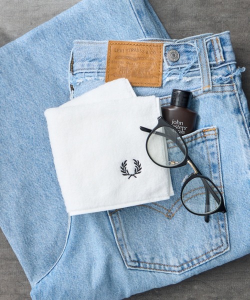 FRED PERRY（フレッドペリー）の「[FRED PERRY/フレッドペリー] ワンポイントロゴ刺繍 タオルハンカチ（ハンカチ/ハンドタオル・レディース・ブルー/ダークグリーン/ブラック/ホワイト・ONE SIZE）」の18枚目の写真