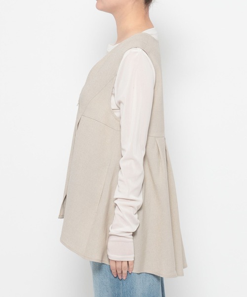 LOWRYS FARM（ローリーズファーム）の「ホップサックベスト 602813（ベスト・レディース・チャコールグレー/ブラウン/ベージュ・FREE）」の14枚目の写真