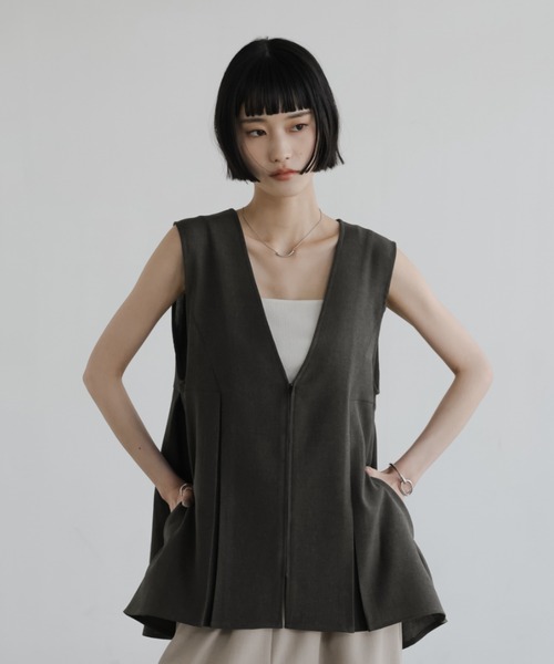 LOWRYS FARM（ローリーズファーム）の「ホップサックベスト 602813（ベスト・レディース・チャコールグレー/ブラウン/ベージュ・FREE）」の21枚目の写真