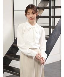 fifth（フィフス）の「取外し可能リボン付きノーカラーブラウス（シャツ/ブラウス）」