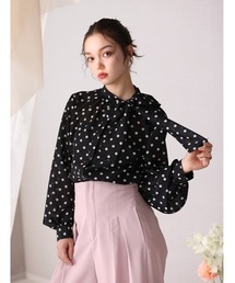 fifth（フィフス）の「取外し可能リボン付きノーカラーブラウス（シャツ/ブラウス）」