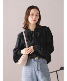 fifth（フィフス）の「取外し可能リボン付きノーカラーブラウス（シャツ/ブラウス）」