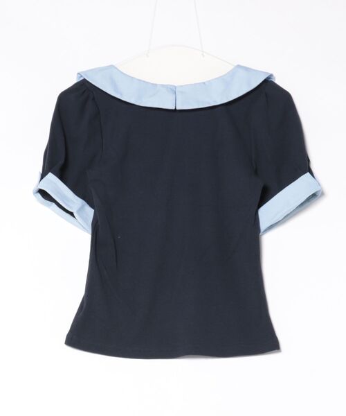 one way(ワンウェイ)の「半袖リボントップス(Tシャツ/カットソー・レディース・オフホワイト/ブラック/ネイビー/ピンク・FREE)」の16枚目の写真