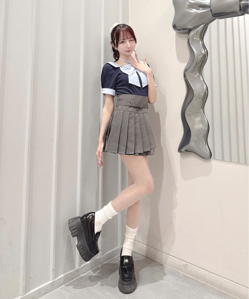 one way(ワンウェイ)の「半袖リボントップス(Tシャツ/カットソー・レディース・オフホワイト/ブラック/ネイビー/ピンク・FREE)」の11枚目の写真